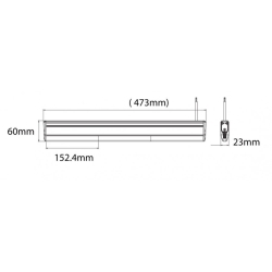 Belka ostrzegawcza LED 473x23mm BLK0044